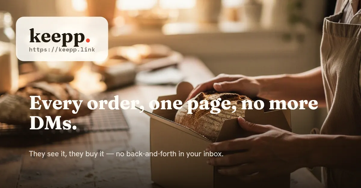 A home baker boxing up a fresh loaf of bread on a flour-dusted counter