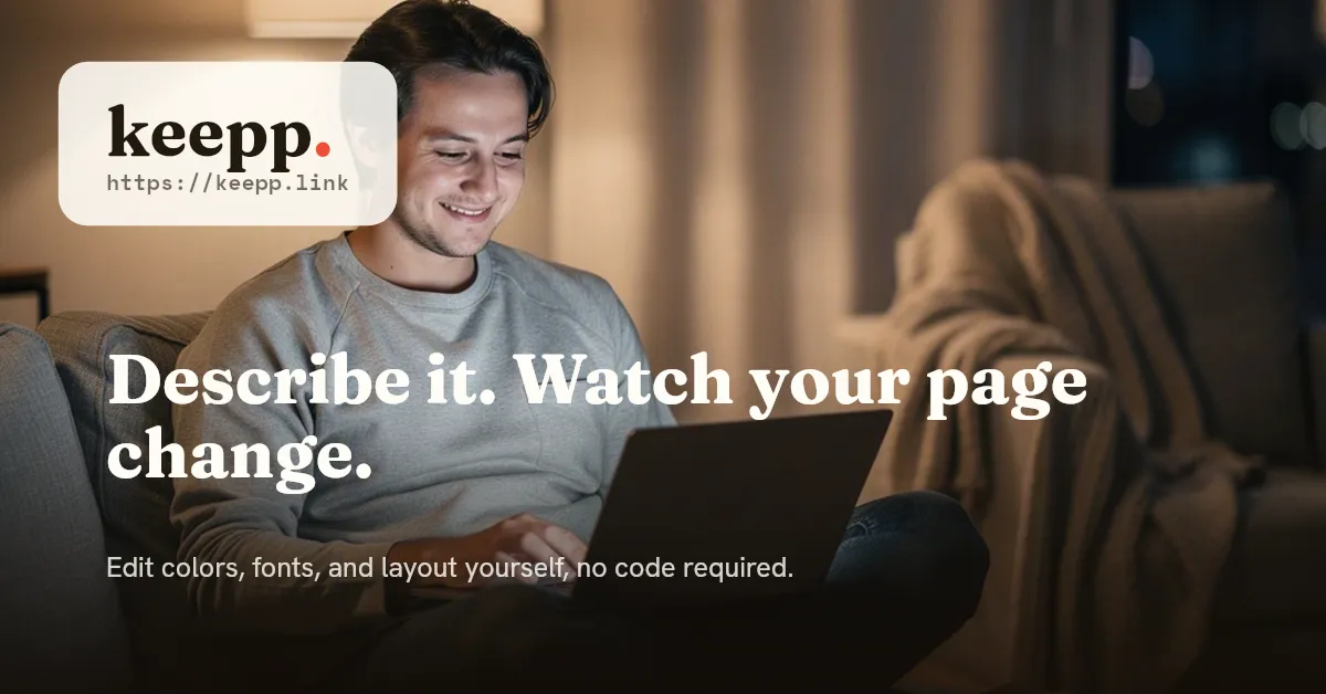 A creator sitting cross-legged on a sofa, typing on a laptop with a focused, satisfied expression