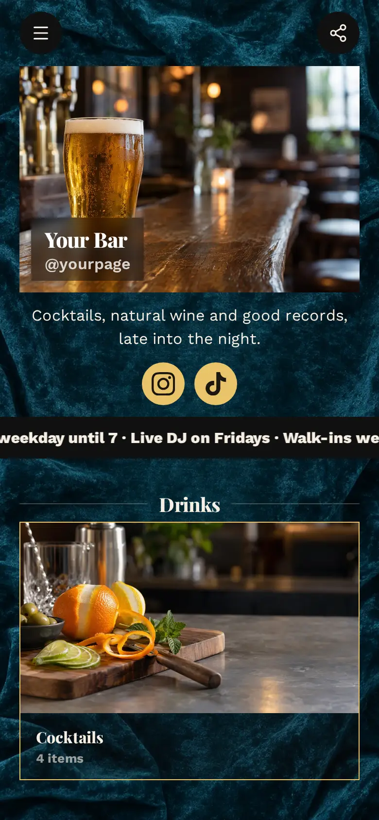 The Bar template