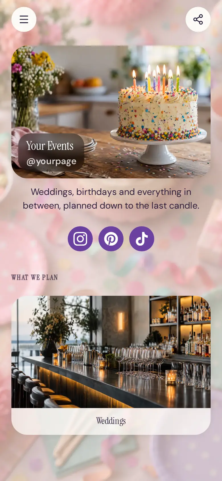 The Event Planner template