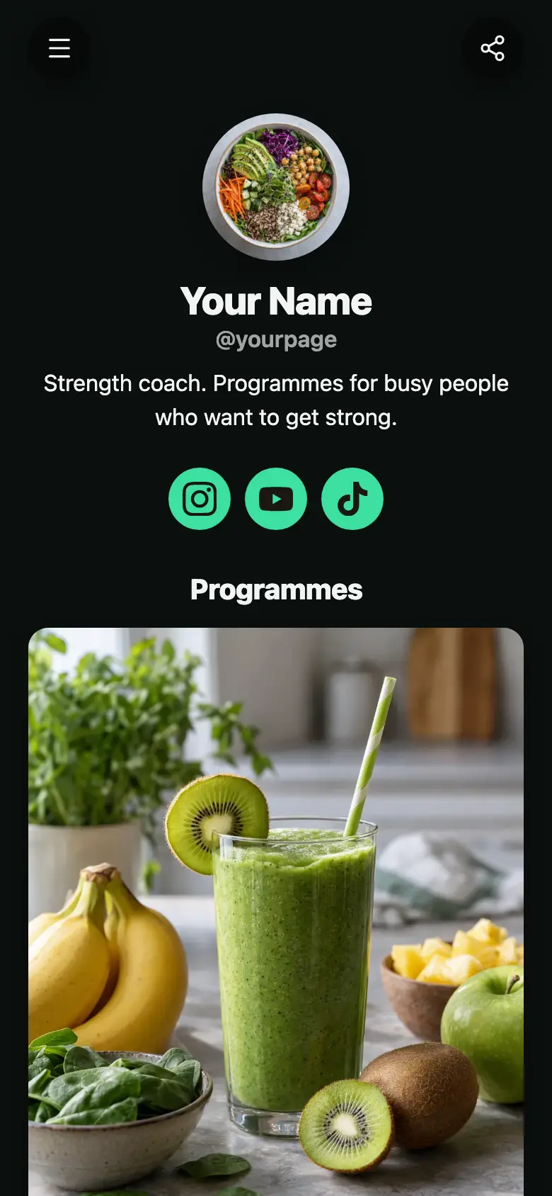 The Fitness Coach template