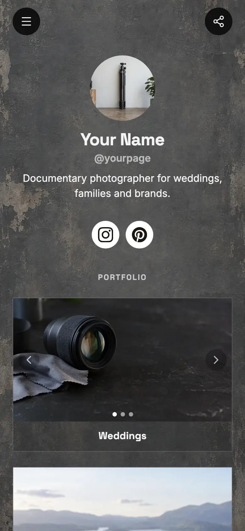 The Photographer template