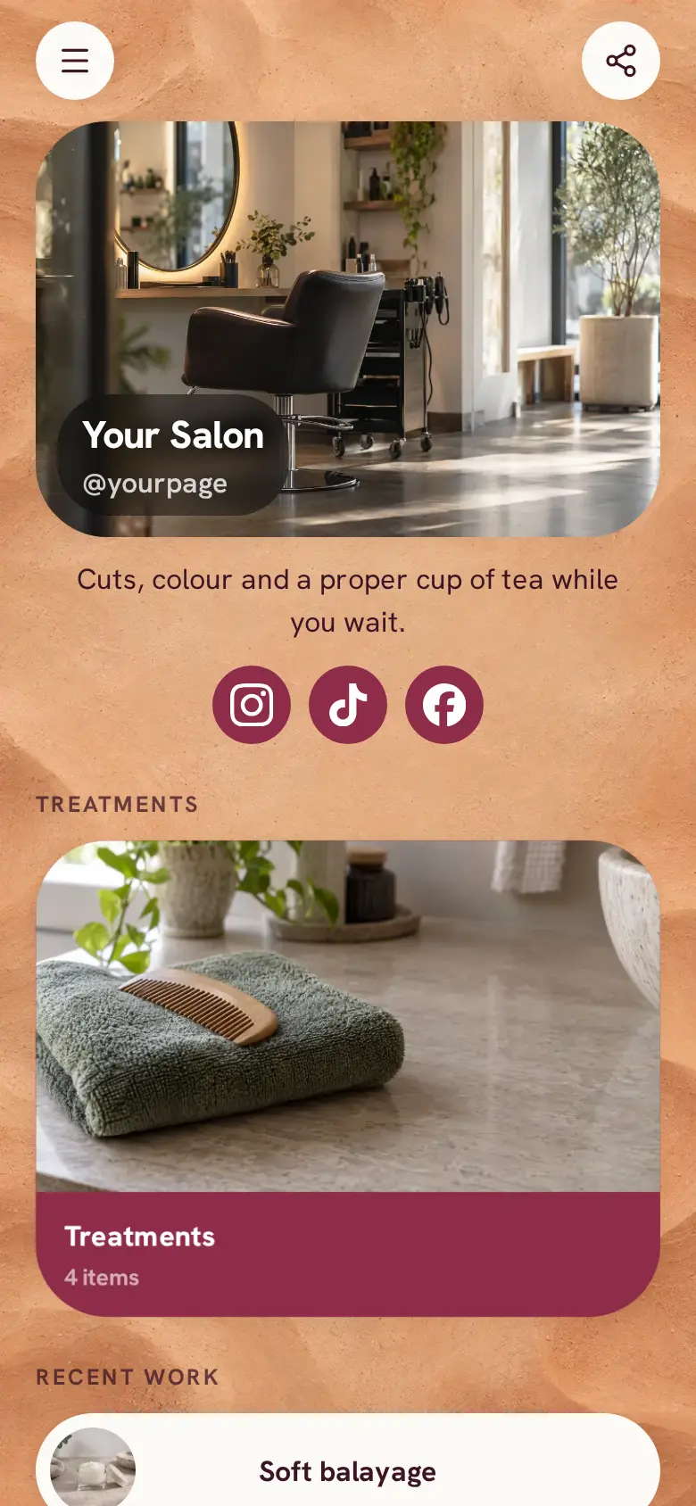 The Hair & Beauty Salon template