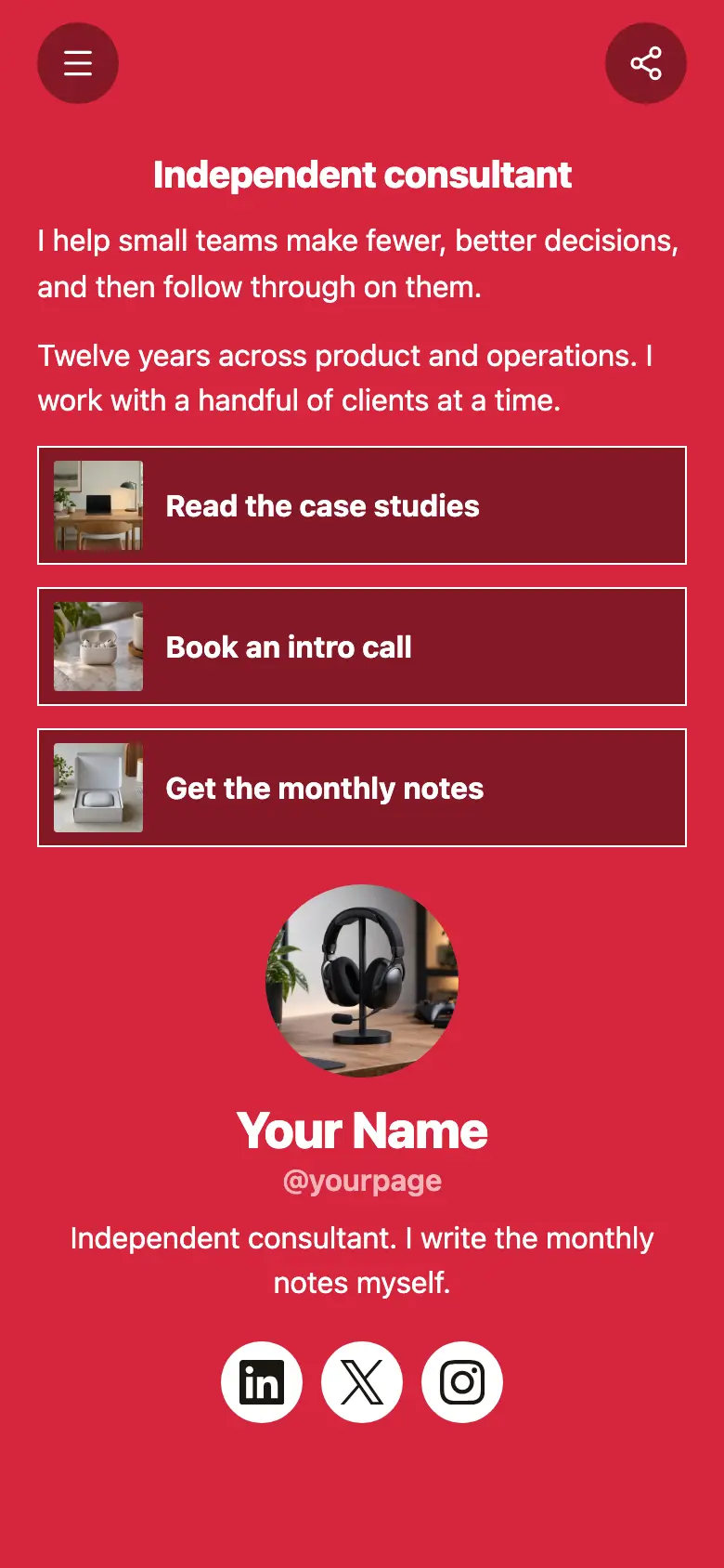 The Statement template