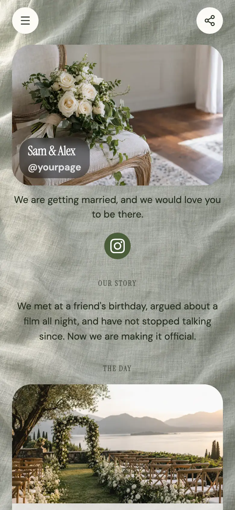 The Wedding template