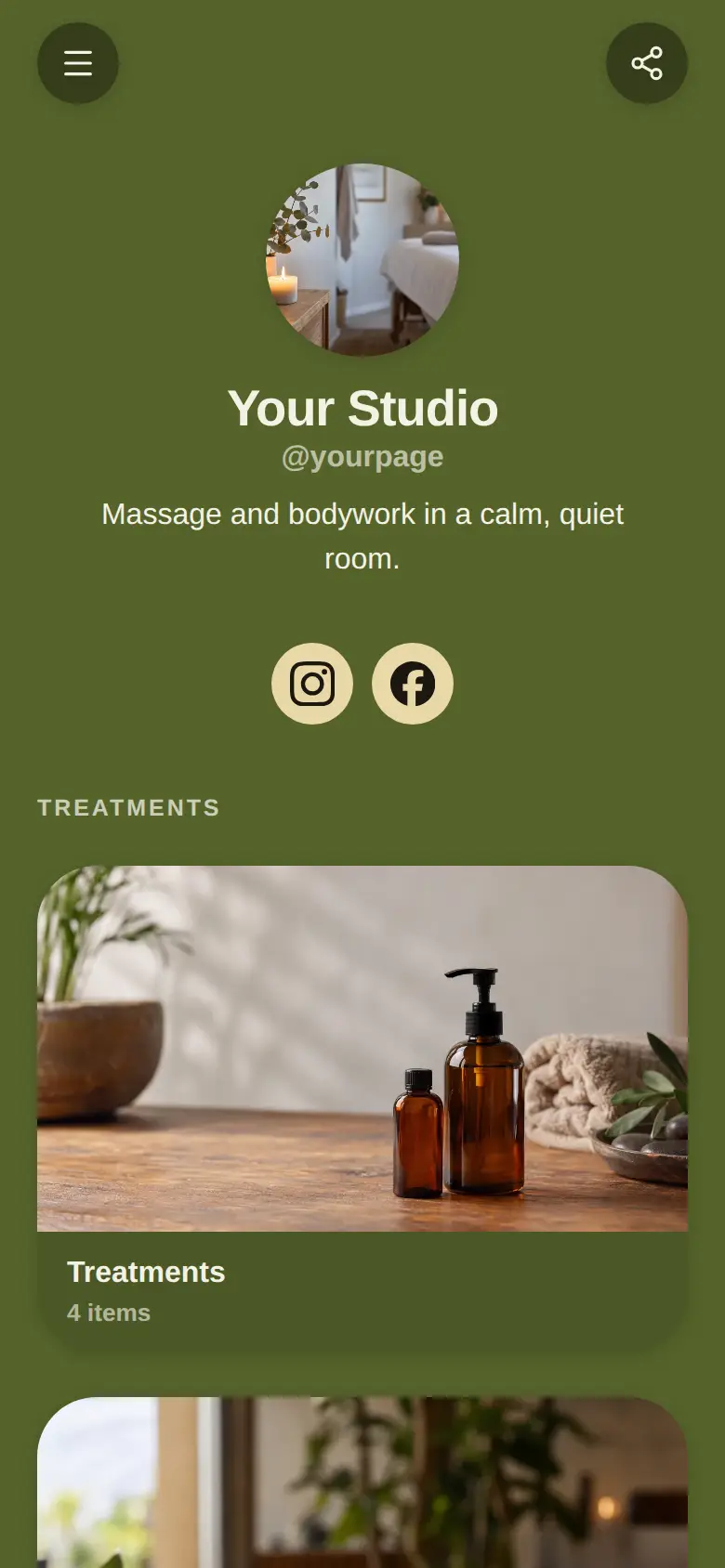 The Massage & Wellness template